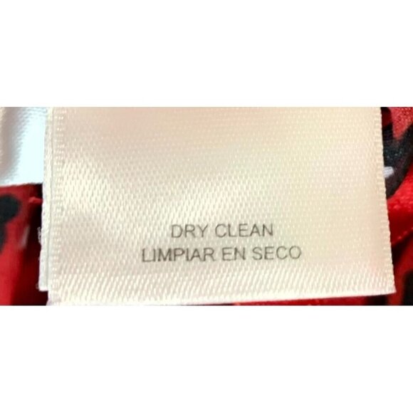 Anne Klein Midi Dress Size 6 Barn Red Combo Sleeveless Shift Side Zip Women New - Picture 10 of 11